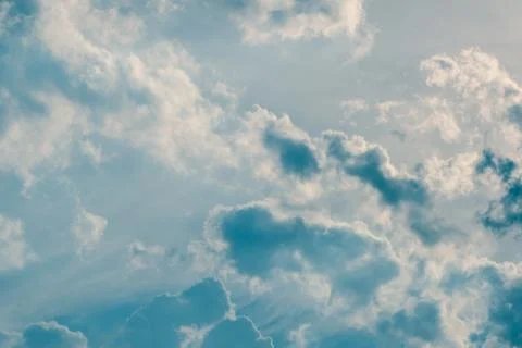 Cloudy blue sky background Stock Photos
