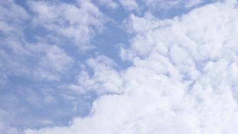 Cloudy Blue Sky Background With Soft White Clouds Stock Photos