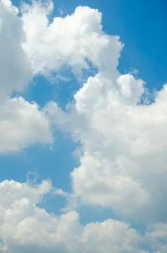 Cloudy Blue Sky , Imagination shape of cloud Foto stock