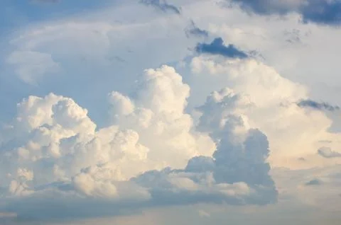Cloudy Blue Sky , Imagination shape of cloud Stock Photos