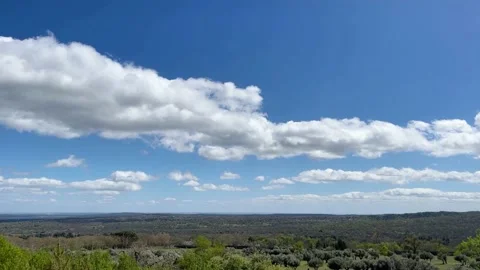 Cloudy Blue Sky over the outsides of Madrid Madrid timelapse footage Stock Footage 237433850