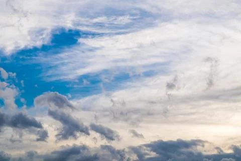 Cloudy blue sky. Stock Photos