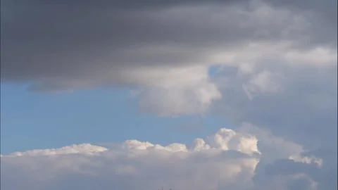 Cloudy blue sky. time-lapse video Stock Footage 278750135
