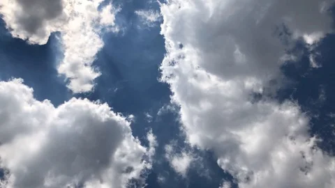 Cloudy blue sky timelapse Stock Footage 92727507