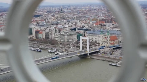 Cloudy Budapest Stock Footage 84048001
