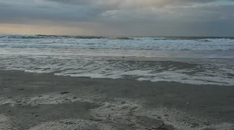 Cloudy Carolina Coast Dawn Stock Footage 11016923