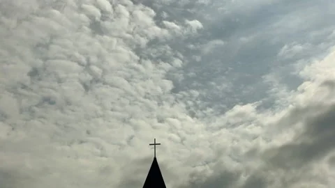 Cloudy Church Stock Footage 135087827