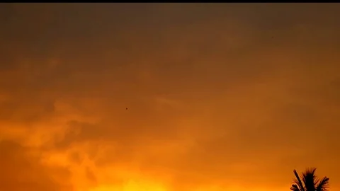 Cloudy City Sunset Stock Footage 127110193