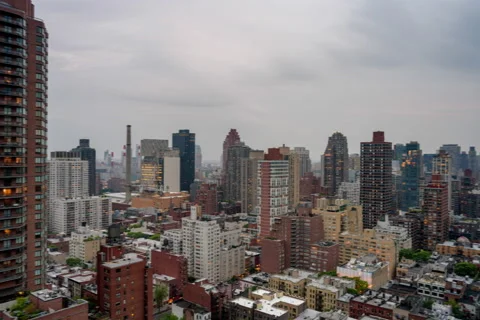 Cloudy Cityscape Panning Timelapse (2 of 2) Video stock 139887430