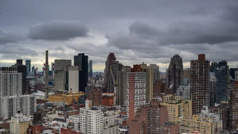 Cloudy Cityscape Timelapse Stock Footage 260728926