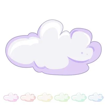 Cloudy cloud cartoon vector graphic Stock Illustration