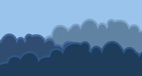 Cloudy Clouds Background Stock Illustration