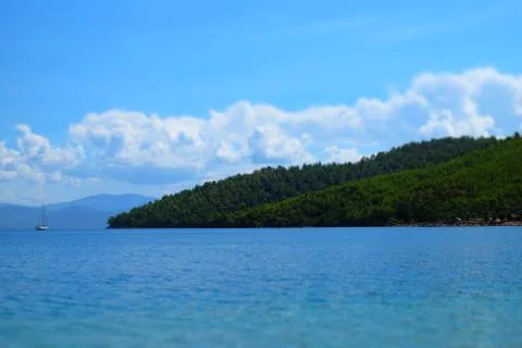 Cloudy coastal scenery 스톡 사진