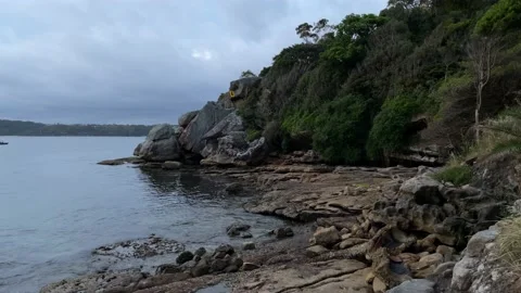 Cloudy coastline Stock Footage 223343686