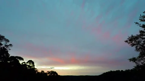 Cloudy Colorful Spring Time Lapse Sunset  Stock Footage 67605534