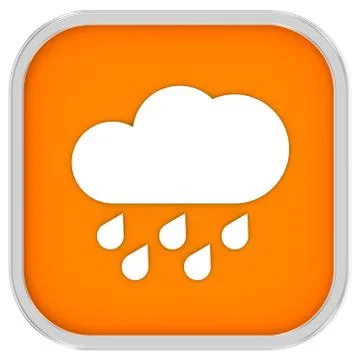 Cloudy with considerable amount of rain sign Illustrazione stock