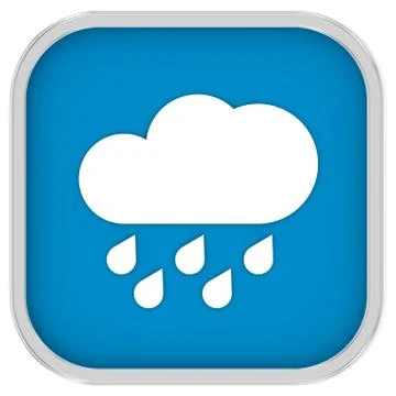 Cloudy with considerable amount of rain sign Stockillustratie