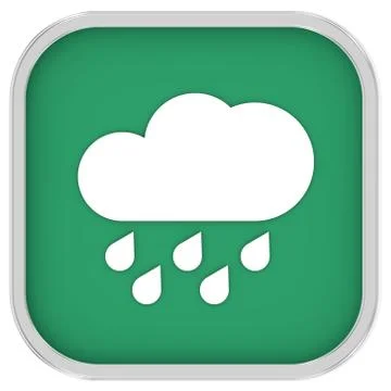 Cloudy with considerable amount of rain sign Stockillustratie