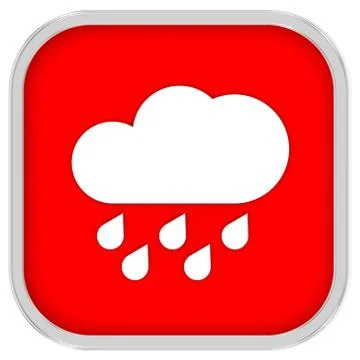 Cloudy with considerable amount of rain sign Stockillustratie
