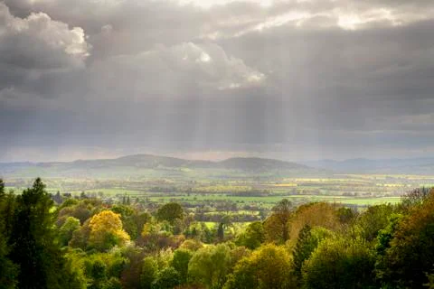 Cloudy Cotswolds Stock Photos
