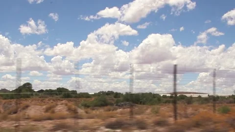 Cloudy country side driveby Stock Footage 258310189