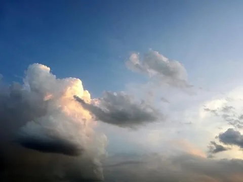 Cloudy dark sky background with rain cloud Stock Photos