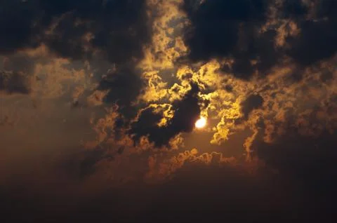 Cloudy dark sky Stock Photos