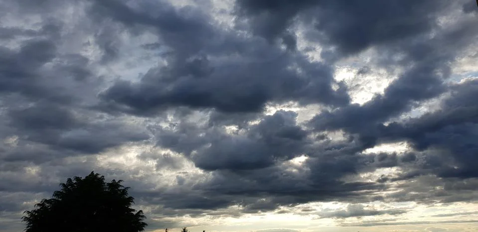 Cloudy dark sky Stock Photos