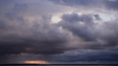 Cloudy dark sky. Time lapse Stock Footage 270083190