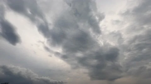 Cloudy darmatic sky, cloudscape natural background in rainstorm sky. Stock Footage 171048736