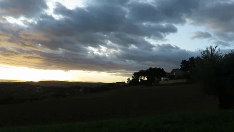 Cloudy dawn Stock Footage 119368228