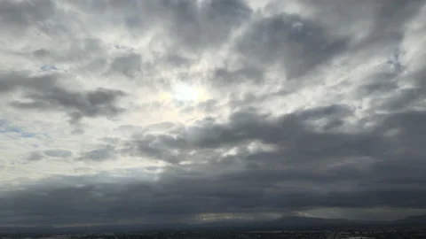 Cloudy day | 4K Drone | Dark Clouds Stock Footage 136627696