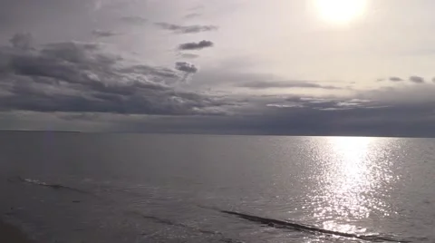 Cloudy day in Alaska with waves Stock Footage 55658366