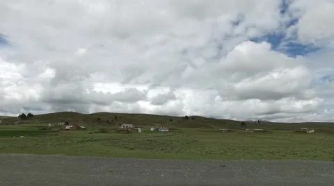 Cloudy day in the Andean highlands  库存影片 59966588