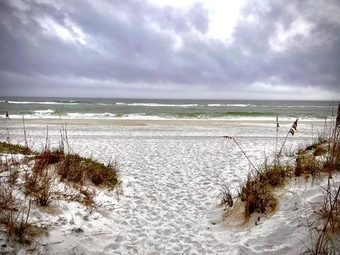 CLOUDY DAY ON THE BEACH Stock Photos