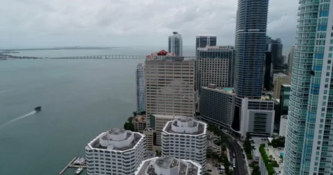 Cloudy day on Biscayne Bay Stock Footage 149190861