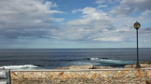 Cloudy day in the Cantabrian sea Stock Footage 219237839