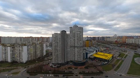 Cloudy day in the city 4K time lapse Stock-Footage 127745756