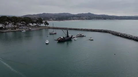 Cloudy day at Dana Point Harbor Stock Footage 205301782