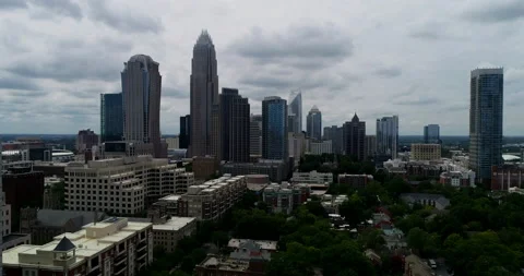 Cloudy day in downtown Charlotte Stock Footage 206222002