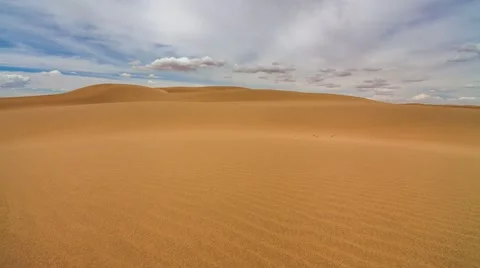 Cloudy day in the Gobi Desert Stock Footage 66255487