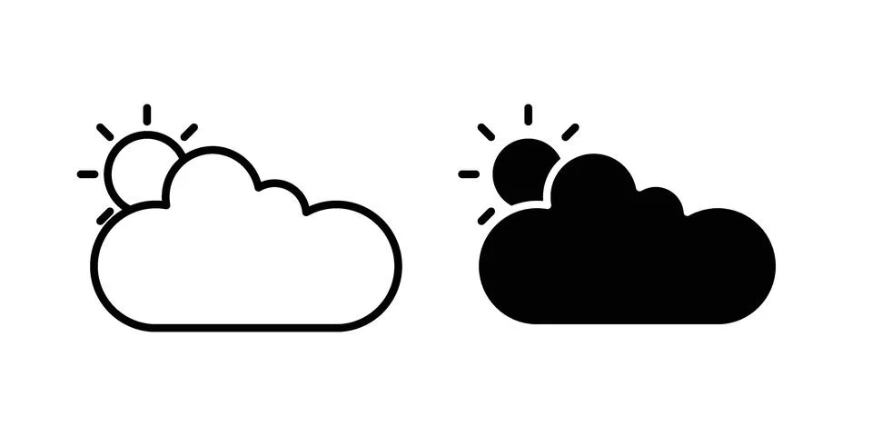 Cloudy Day icon vector design illustrations Stock Illustration