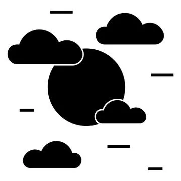 Cloudy day  icon, vector illustration, sign on isolated background 스톡 일러스트