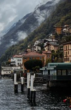 Cloudy day on Lake Como. Stock Photos