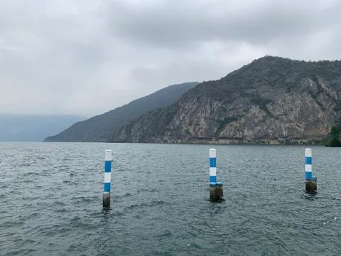 A cloudy day at the lake Stock Photos