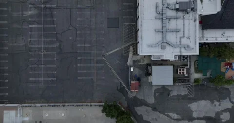 Cloudy Day Los Angeles Parking Lot California Drone Aerial Footage Stock-Footage 335396590