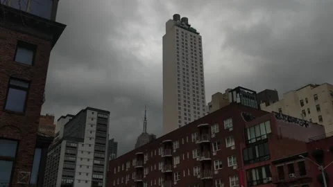 Cloudy Day Manhattan, After Rain Stock Footage 229577594
