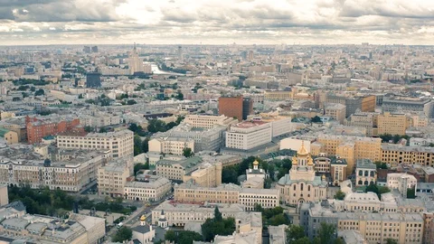 Cloudy day in Moscow Stock Footage 111996960