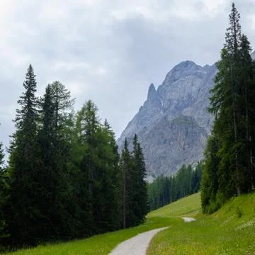 Cloudy day in mountain side Foto stock
