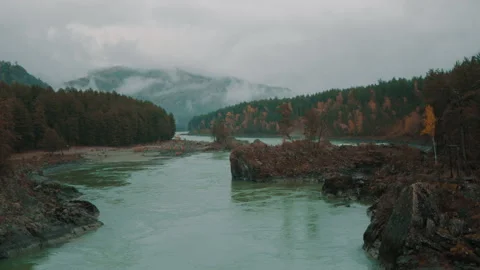 Cloudy day in the mountains in Altai. Stock Footage 141129305